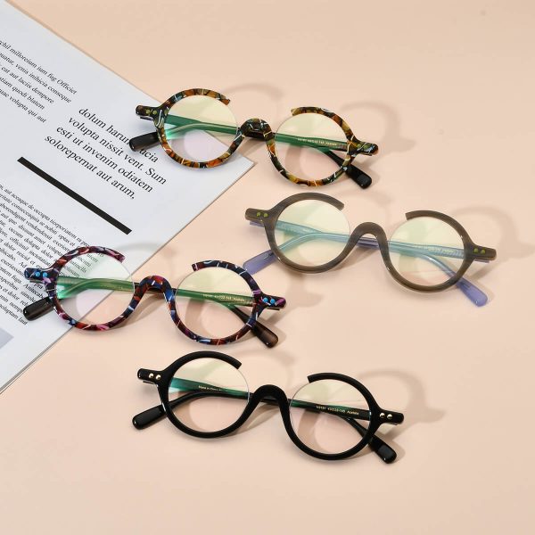 Tomo Acetate 2/3 Round Eyeglasses - Image 2