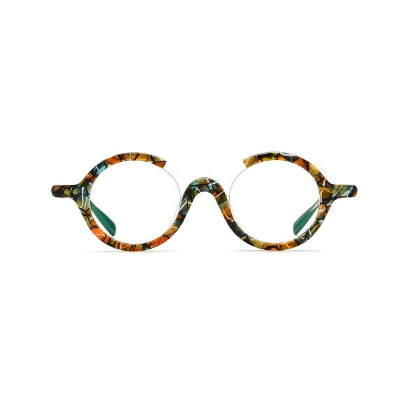 Tomo Acetate 2/3 Round Eyeglasses - Image 3
