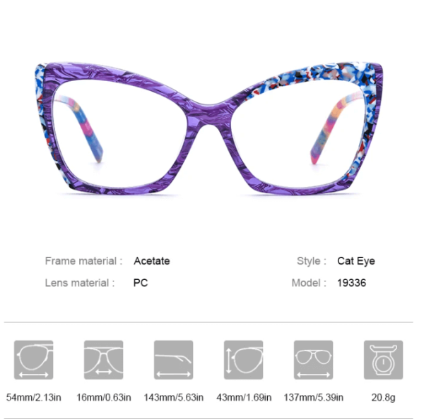 Troupe Acetate Cat Eye Eyeglasses - Image 3
