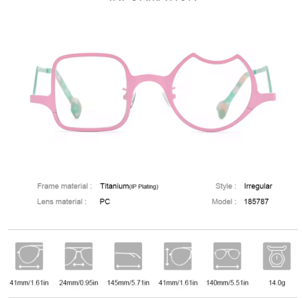 Codi Titanium Lrregular Eyeglasses - Image 6