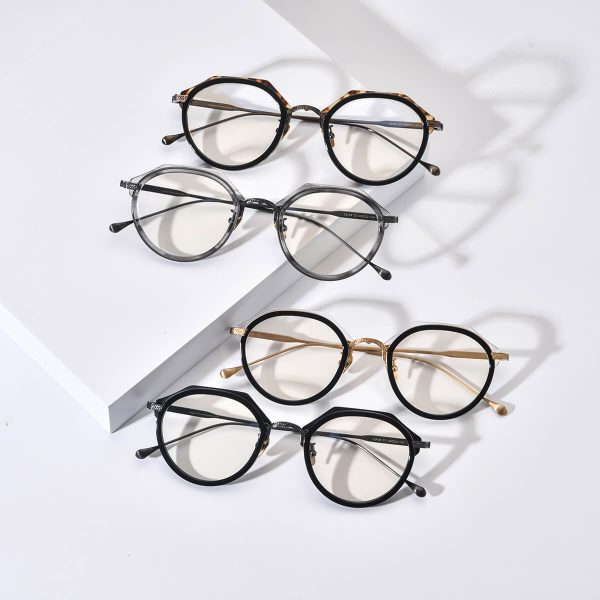 Shirley Titanium Acetate Polygon Eyeglasses - Image 2