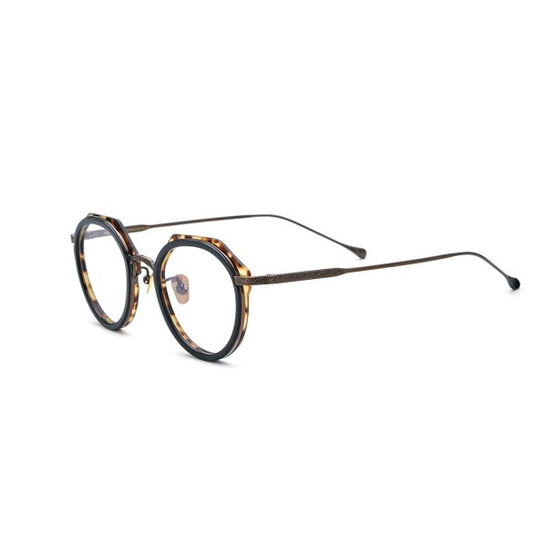 Shirley Titanium Acetate Polygon Eyeglasses