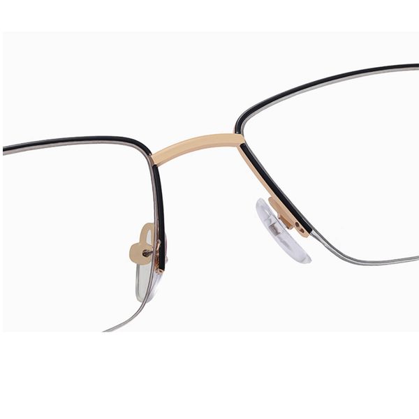 Zachary Alloy Semi Rim Rectangle  Eyeglasses - Image 4