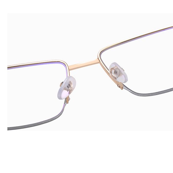 Zachary Alloy Semi Rim Rectangle  Eyeglasses - Image 5