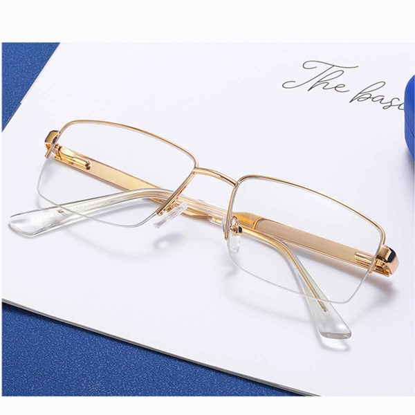 Zachary Alloy Semi Rim Rectangle  Eyeglasses - Image 2