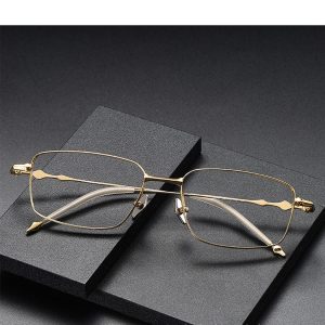 Halcyon Retro Rectangle Titanium Eyeglass