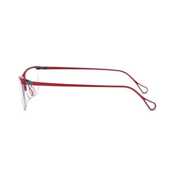 Piper Titanium Semi Rim Rectangle Eyeglasses - Image 4