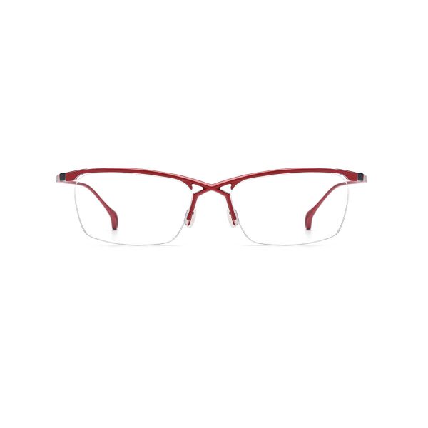 Piper Titanium Semi Rim Rectangle Eyeglasses - Image 3