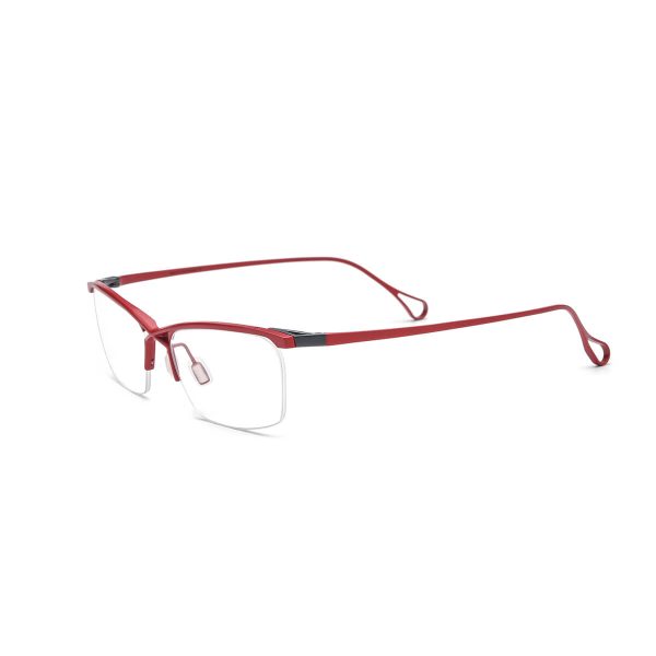 Piper Titanium Semi Rim Rectangle Eyeglasses