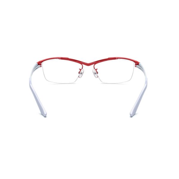 Zelig Titanium Semi Rim Rectangle Eyeglasses - Image 5