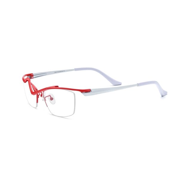 Zelig Titanium Semi Rim Rectangle Eyeglasses