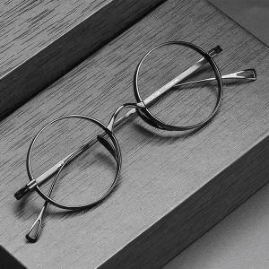 Beauteous Pure Titanium Vintage Round Frame