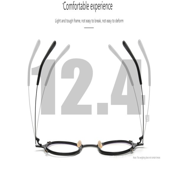 Glimmer Pure Titanium Round Glasses Frame - Image 6