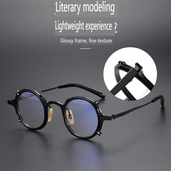Glimmer Pure Titanium Round Glasses Frame - Image 3