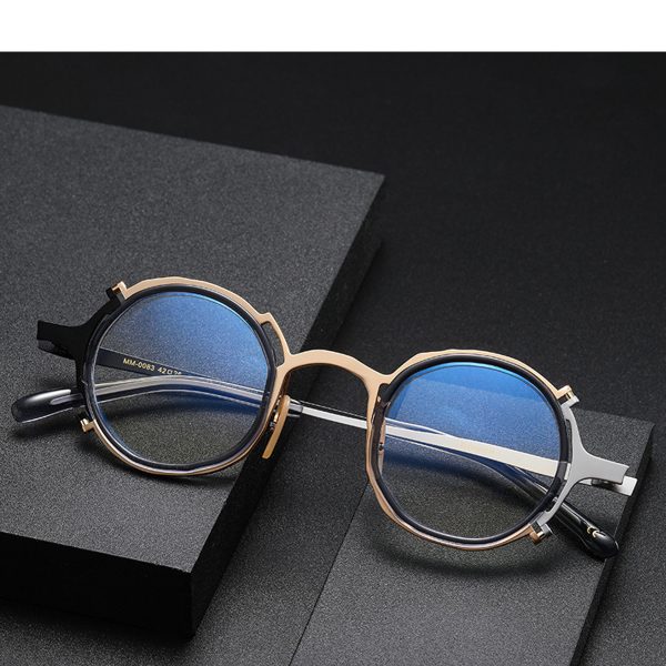 Glimmer Pure Titanium Round Glasses Frame