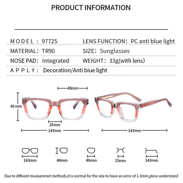 Benjamin TR90 Square Eyeglass - Image 9