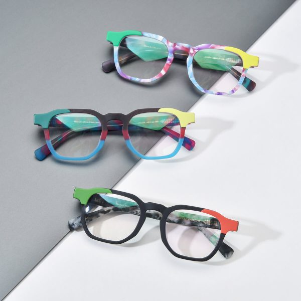Birch Colorful Acetate Square Eyeglasses - Image 2