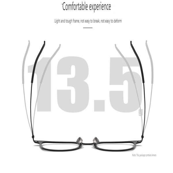 Regalia Pure Titanium Square Glasses Frame - Image 6