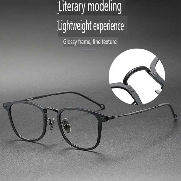 Regalia Pure Titanium Square Glasses Frame - Image 4