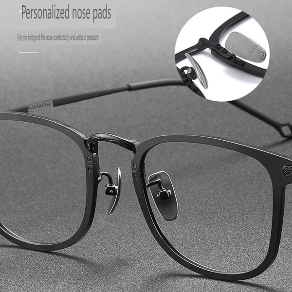 Regalia Pure Titanium Square Glasses Frame - Image 3
