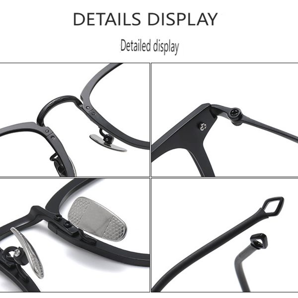 Regalia Pure Titanium Square Glasses Frame - Image 5