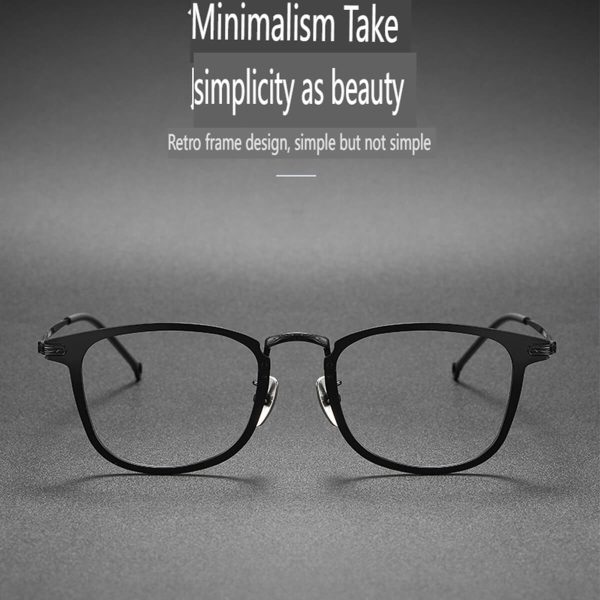Regalia Pure Titanium Square Glasses Frame - Image 2