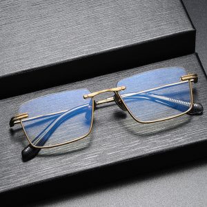 Blossoming Semi-Rim Pure Titanium Rectangle Frame